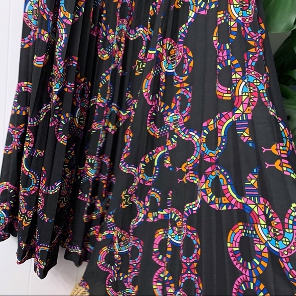 Mara Hoffman Snake Print Maxi Skirt Long Designer Boutique Rare Pleated Pattern - Picture 10 of 14